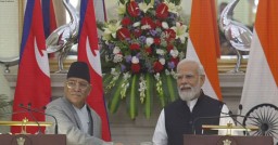 PM Modi, Nepal counterpart Dahal jointly flag off cargo train from Bathnaha to Nepal